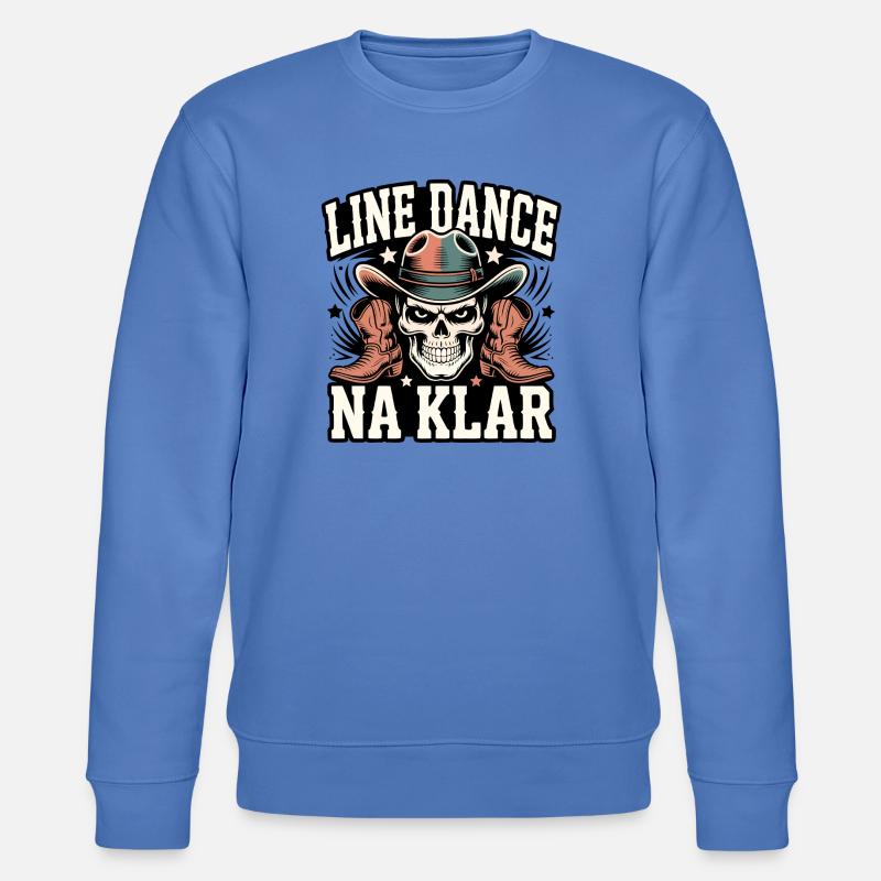 Line Dance Na Klar Skull - Stanley/Stella Unisex Bio-Sweatshirt CHANGER  - Blau