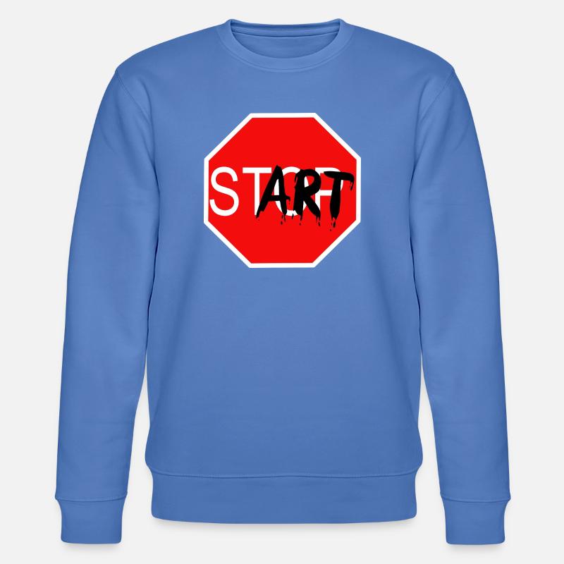 Startzeichen Graffiti Stoppschild - Stanley/Stella Unisex Bio-Sweatshirt CHANGER  - Blau