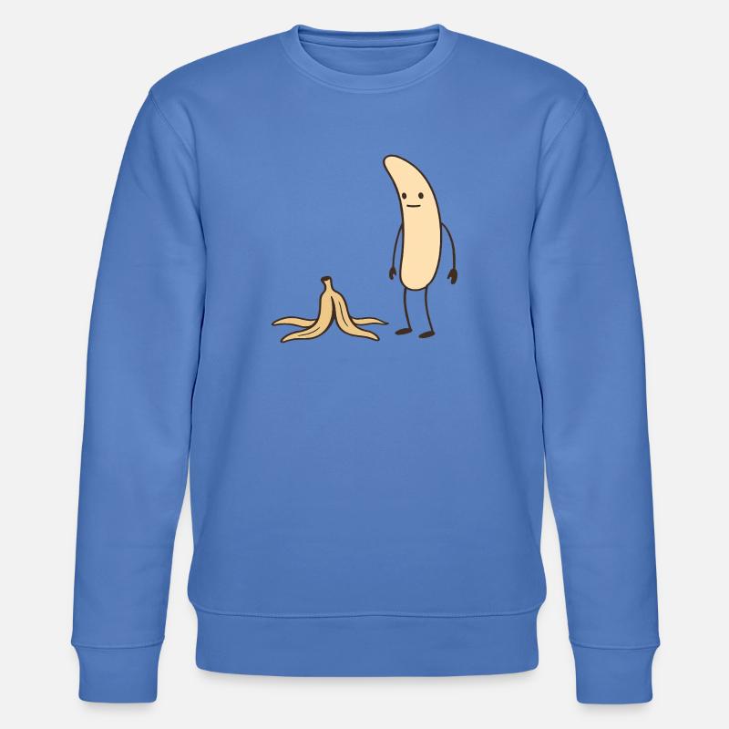 Bananenheld mit Schale - Stanley/Stella Unisex Bio-Sweatshirt CHANGER  - Blau
