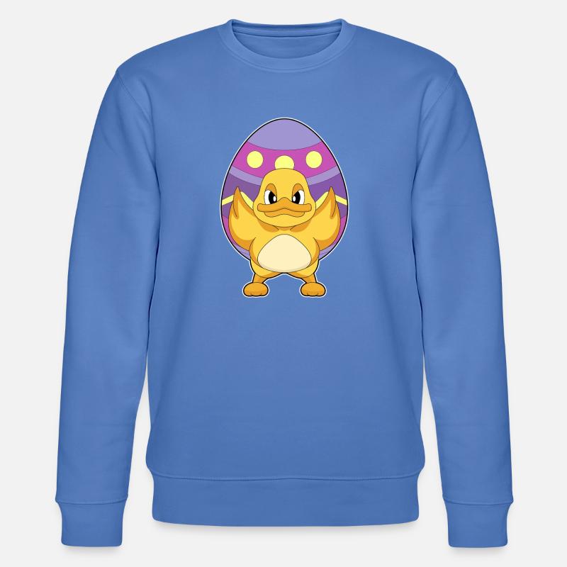 Œuf de Pâques de canard - Sweat bio CHANGER Stanley/Stella Unisexe - bleu