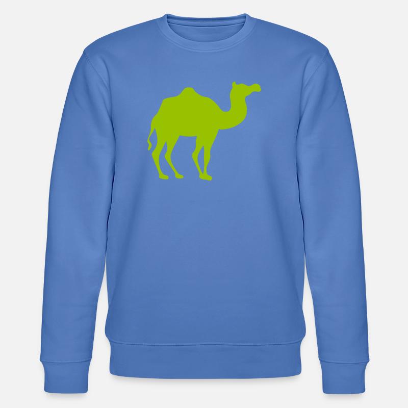 Leuchtendes Kamel Silhouette - Stanley/Stella Unisex Bio-Sweatshirt CHANGER  - Blau
