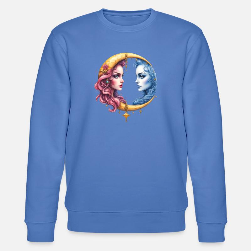 Lune jumelle : Visages dans Eclipse - Sweat bio CHANGER Stanley/Stella Unisexe - bleu