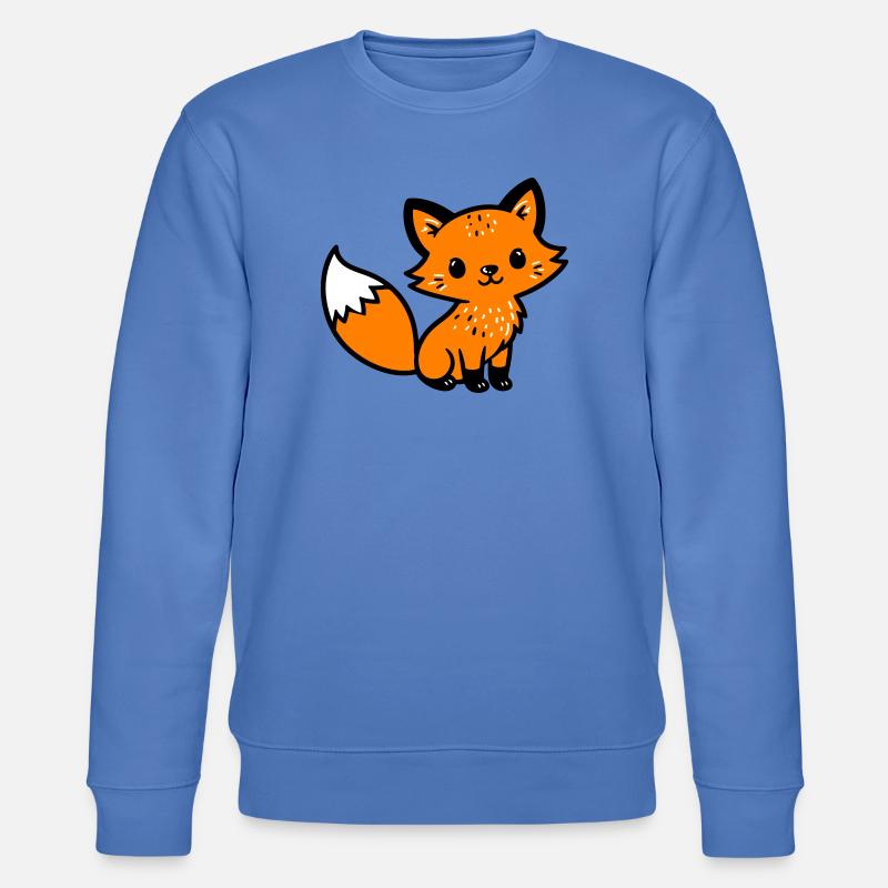 Fuchs Niedlich Comic - Stanley/Stella Unisex Bio-Sweatshirt CHANGER  - Blau