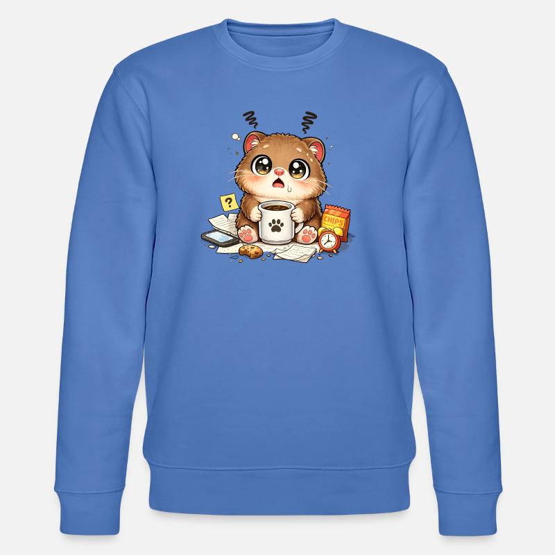 Kaffee-Kätzchen Chaos - Stanley/Stella Unisex Bio-Sweatshirt CHANGER  - Blau