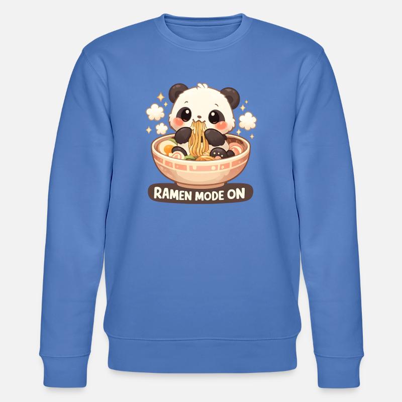 Ramen Panda Modus An - Stanley/Stella Unisex Bio-Sweatshirt CHANGER - Blau
