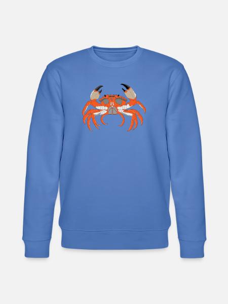 Crab Print - Stanley/Stella CHANGER Unisex Organic Sweatshirt - bright blue