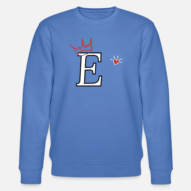 Buchstabe e Kronenherz - Stanley/Stella Unisex Bio-Sweatshirt CHANGER  - Blau
