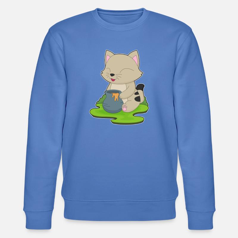 Katze Honig - Stanley/Stella Unisex Bio-Sweatshirt CHANGER - Blau