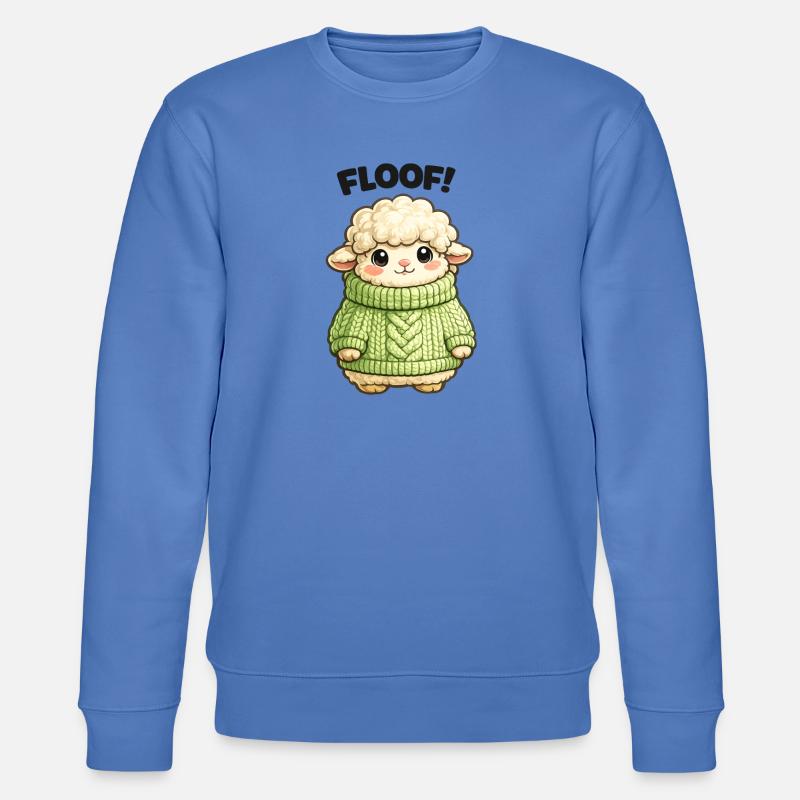 Design de pull mouton câlin - Sweat bio CHANGER Stanley/Stella Unisexe - bleu