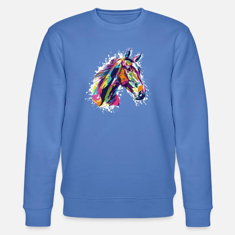 Pferd - Stanley/Stella Unisex Bio-Sweatshirt CHANGER  - Blau