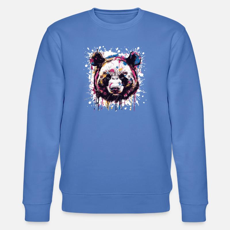  Panda Tier Pandabär - Stanley/Stella Unisex Bio-Sweatshirt CHANGER  - Blau