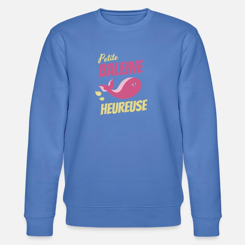 Glücklicher kleiner Wal - Stanley/Stella Unisex Bio-Sweatshirt CHANGER  - Blau