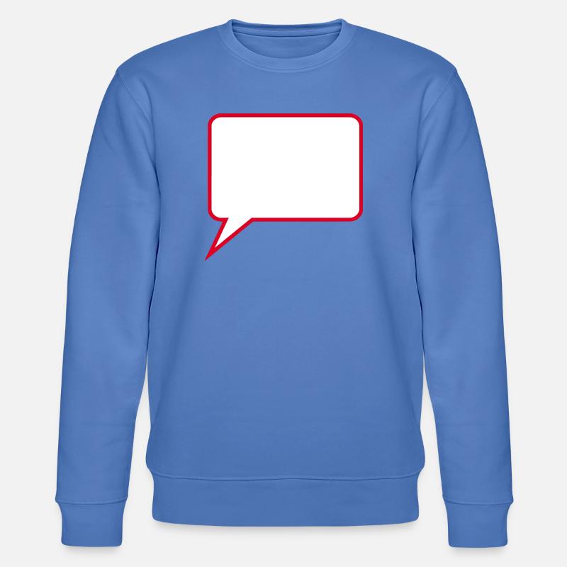 Personalize your own speech bubble comic - Stanley/Stella CHANGER Unisex Organic Sweatshirt - bright blue