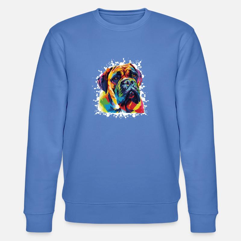 Boxer Hund Tier - Stanley/Stella Unisex Bio-Sweatshirt CHANGER  - Blau