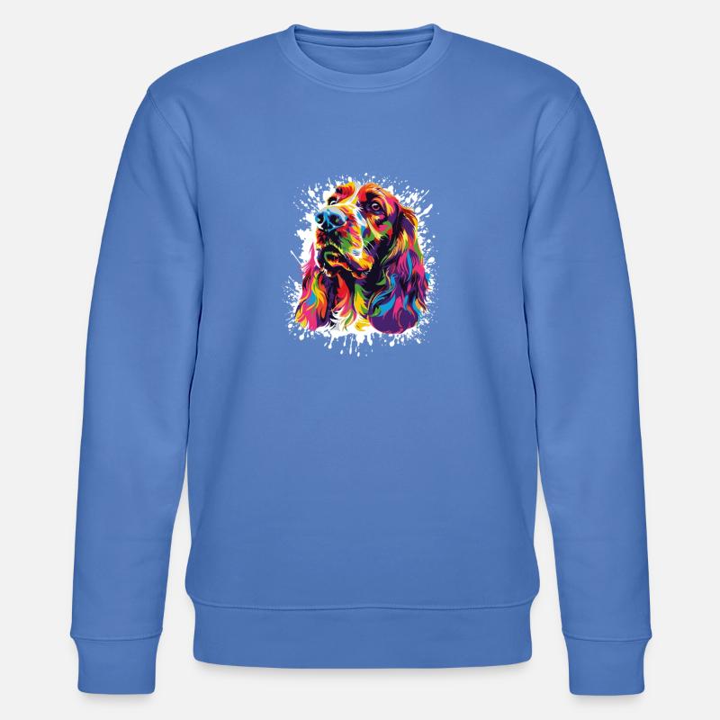Hund Hundeporträt Splash - Stanley/Stella Unisex Bio-Sweatshirt CHANGER  - Blau