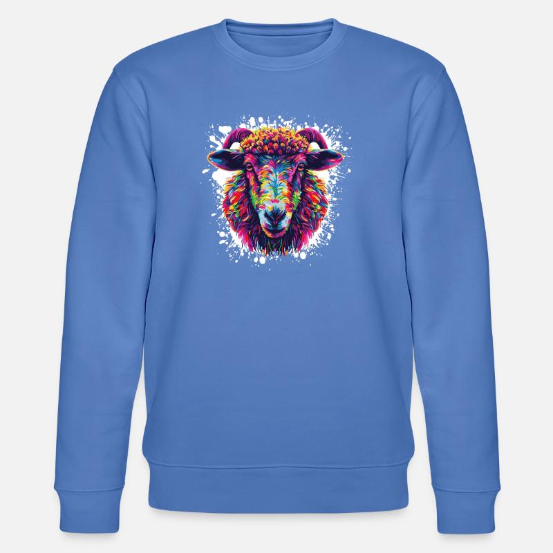 Bunter Ramenkopf Splash - Stanley/Stella Unisex Bio-Sweatshirt CHANGER - Blau