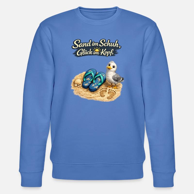 Sand im Schuh, Glück im Kopf - Stanley/Stella Unisex Bio-Sweatshirt CHANGER - Blau