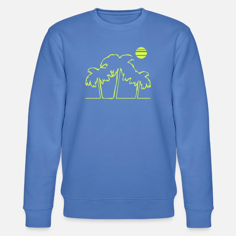 Île de la plage Palm Trees - Sweat bio CHANGER Stanley/Stella Unisexe - bleu