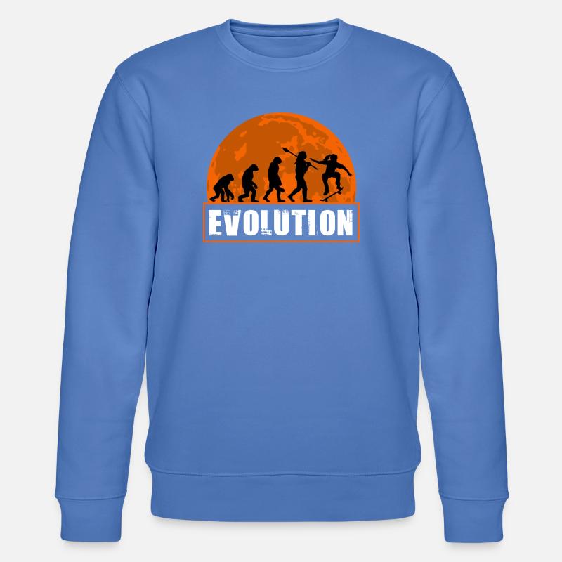 Skateboard Evolution Retro Sunset Skater - Sweat bio CHANGER Stanley/Stella Unisexe - bleu