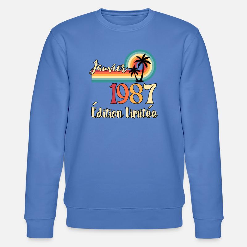 Janvier 1987 – Édition limitée rétro - Sweat bio CHANGER Stanley/Stella Unisexe - bleu