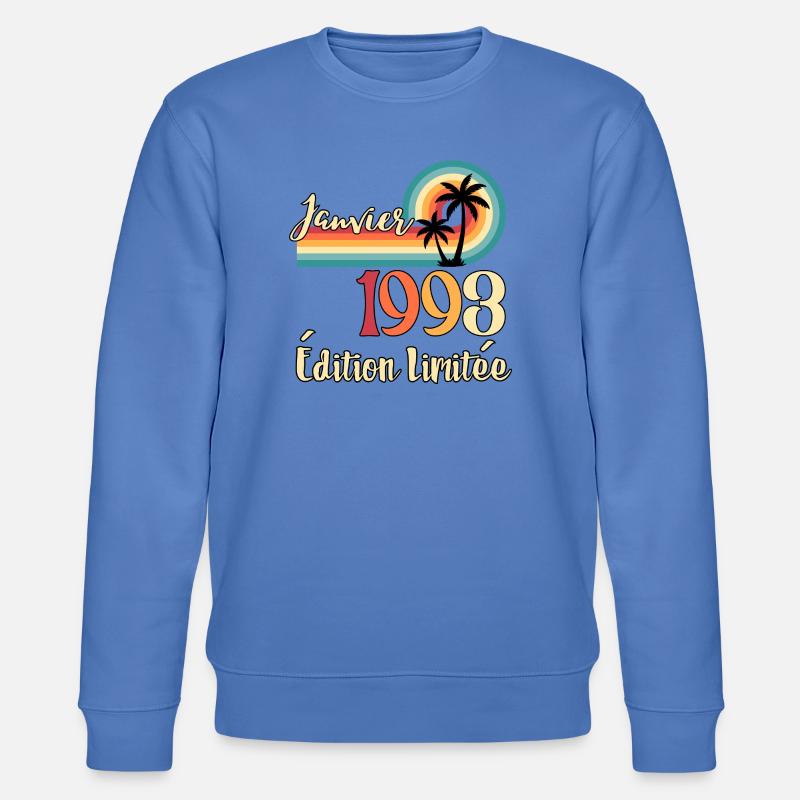 Januar 1993 – Retro Limited Edition - Stanley/Stella Unisex Bio-Sweatshirt CHANGER  - Blau