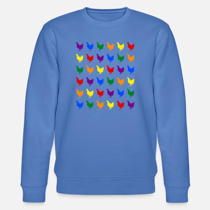 Regenbogen Hühner - Stanley/Stella Unisex Bio-Sweatshirt CHANGER  - Blau