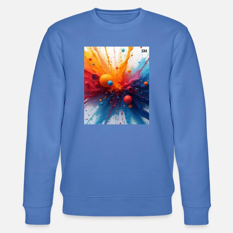 Abstrakte Farbexplosion - Stanley/Stella Unisex Bio-Sweatshirt CHANGER  - Blau
