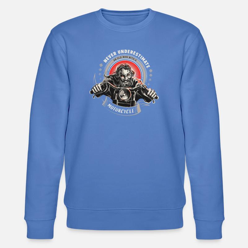 Never underestimate an old man ... - Stanley/Stella Unisex Bio-Sweatshirt CHANGER  - Blau