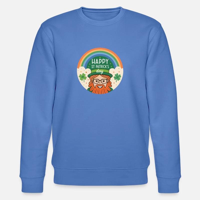 St. Patrick's Regenbogen-Kobold - Stanley/Stella Unisex Bio-Sweatshirt CHANGER  - Blau