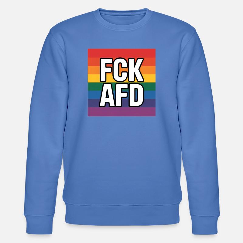 FCK AFD - Antifa Tee - Stanley/Stella Unisex Bio-Sweatshirt CHANGER  - Blau