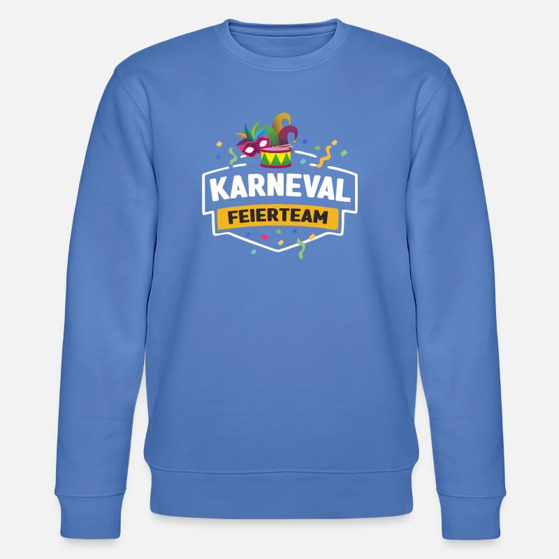 Karneval Feierteam Masken Drum - Stanley/Stella Unisex Bio-Sweatshirt CHANGER  - Blau
