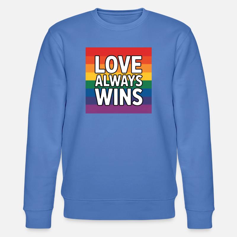 Liebe gewinnt immer – Pride Tee - Stanley/Stella Unisex Bio-Sweatshirt CHANGER  - Blau