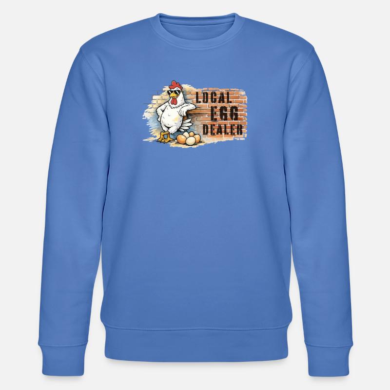 Huhn im Graffiti Stil - Stanley/Stella Unisex Bio-Sweatshirt CHANGER - Blau