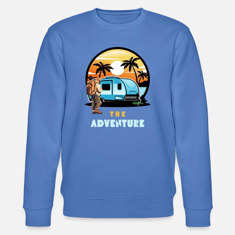 Die Abenteuerreise Caravan Sunset - Stanley/Stella Unisex Bio-Sweatshirt CHANGER  - Blau