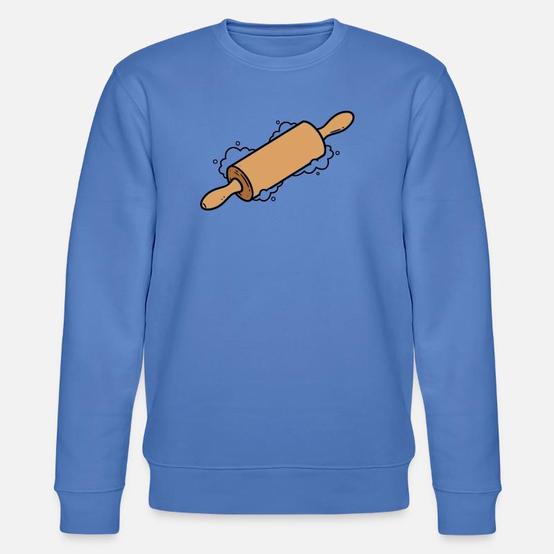 Rolling Pin Rolling Dough Roll Baking - Stanley/Stella CHANGER Unisex Organic Sweatshirt - bright blue