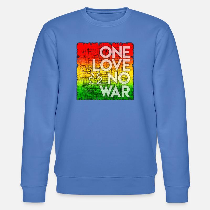 One Love No War Regenbogen - Stanley/Stella Unisex Bio-Sweatshirt CHANGER  - Blau