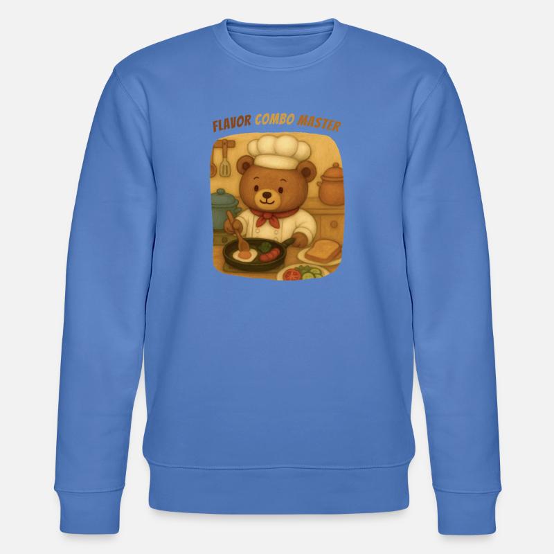 Teddybär im Kochkostüm - Stanley/Stella Unisex Bio-Sweatshirt CHANGER  - Blau