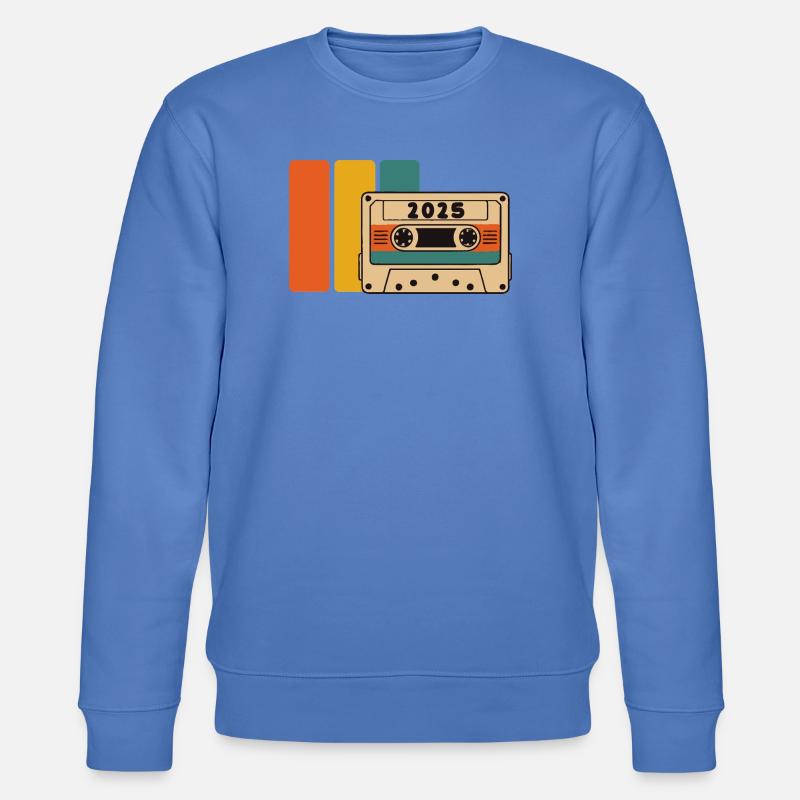2015 Retro Kassette Lebendige Palette - Stanley/Stella Unisex Bio-Sweatshirt CHANGER  - Blau
