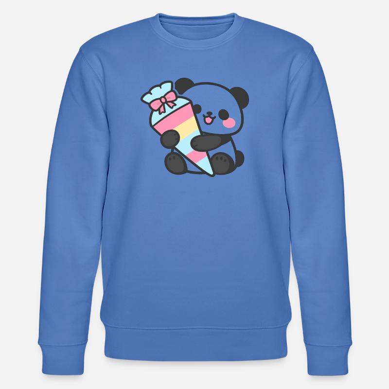 1. Klasse Panda Einschulung Geschenk 2026 - Stanley/Stella Unisex Bio-Sweatshirt CHANGER  - Blau
