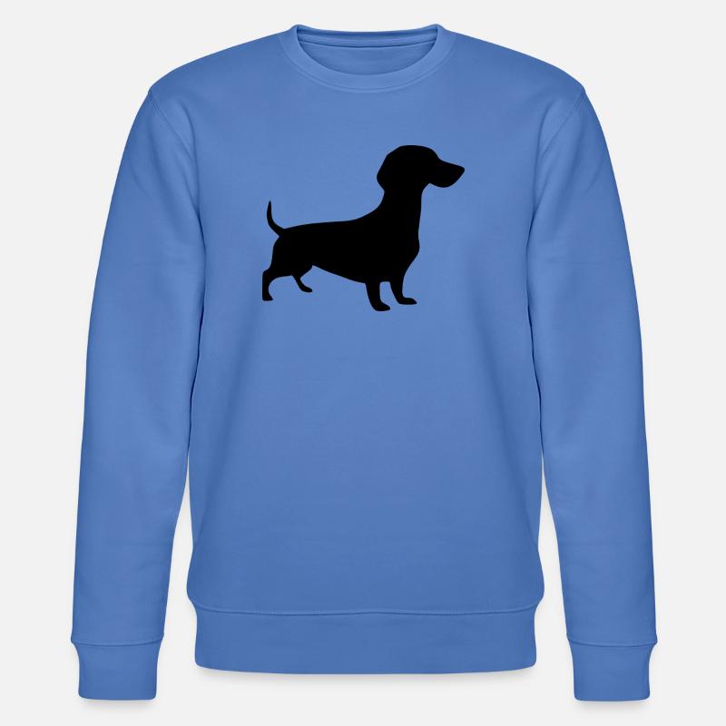 Dachshund Hunde Silhouette Geschenk Dackelbesitzer - Stanley/Stella Unisex Bio-Sweatshirt CHANGER - Blau
