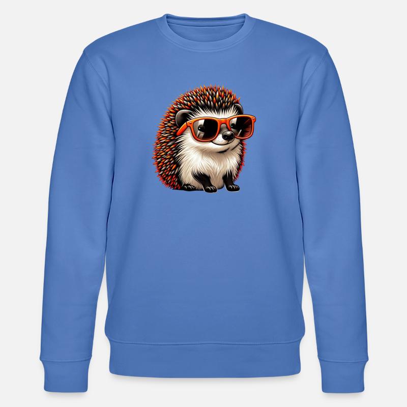 Igel Mit Sonnenbrille Igel Sarkasmus Tierliebhaber - Stanley/Stella Unisex Bio-Sweatshirt CHANGER - Blau