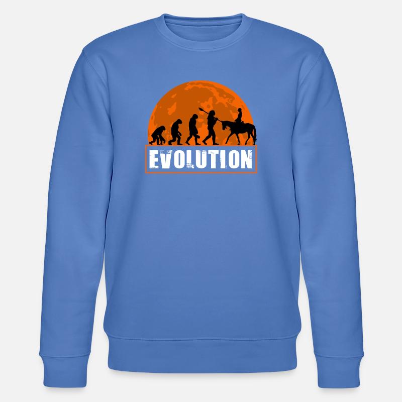 Evolution des Menschen Reitkunst - Stanley/Stella Unisex Bio-Sweatshirt CHANGER - Blau