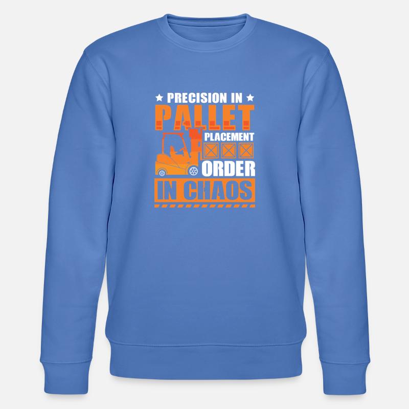 Staplerfahrer Englisch Spruch Stapler - Stanley/Stella Unisex Bio-Sweatshirt CHANGER  - Blau