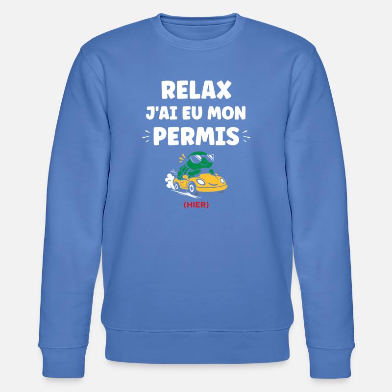 Führerschein-Humor - Stanley/Stella Unisex Bio-Sweatshirt CHANGER  - Blau