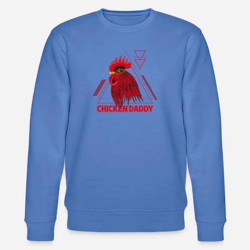 Hahn Daddy Rooster - Chicken Dad - Stanley/Stella Unisex Bio-Sweatshirt CHANGER  - Blau