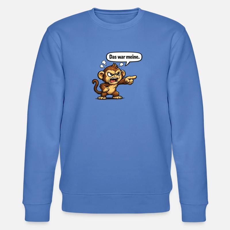 Affe Humor lustiger Spruch Geschenk - Stanley/Stella Unisex Bio-Sweatshirt CHANGER  - Blau