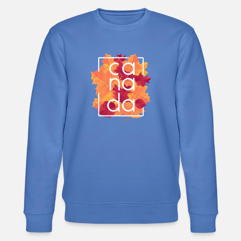 Canada Autumn Maple Leaves Design - Stanley/Stella Unisex Bio-Sweatshirt CHANGER  - Blau