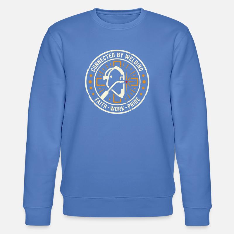 Connected By Welding Schweißer Emblem - Stanley/Stella Unisex Bio-Sweatshirt CHANGER  - Blau