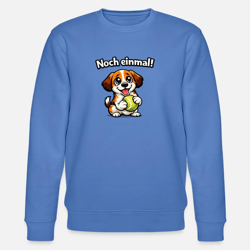 Hund Noch einmal lustiger Spruch - Stanley/Stella Unisex Bio-Sweatshirt CHANGER  - Blau