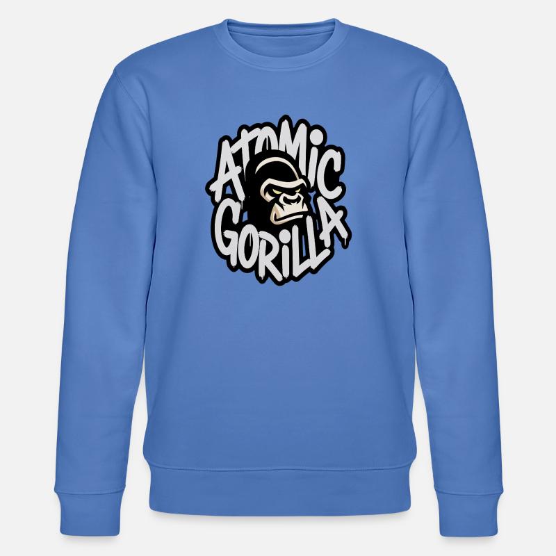 Atom-Gorilla-Graffiti-Emblem - Stanley/Stella Unisex Bio-Sweatshirt CHANGER  - Blau